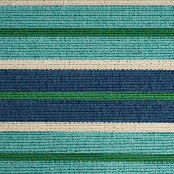 Dian 5 x 8 Outdoor Small Area Rug, Striped Pattern, Blue Green Woven -BM335177