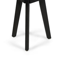 Ina Outdoor Round Side Table with Tripod Base, Dark Gray Wood 16 Inch -BM335191