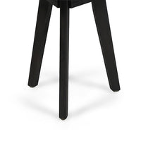 Ina Outdoor Round Side Table with Tripod Base, Dark Gray Wood 16 Inch -BM335191