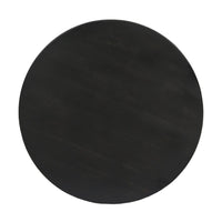 Ina Outdoor Round Side Table with Tripod Base, Dark Gray Wood 16 Inch -BM335191