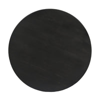Ina Outdoor Round Side Table with Tripod Base, Dark Gray Wood 16 Inch -BM335191