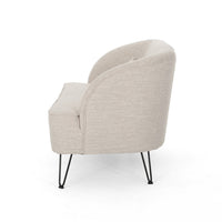 Lisa Loveseat with 2 Lumbar Pillows, Modern Beige Polyester 50 Inch -BM335192