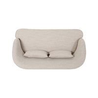 Lisa Loveseat with 2 Lumbar Pillows, Modern Beige Polyester 50 Inch -BM335192