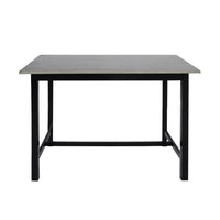 Joana Counter Height Table and Stools Set, Farmhouse Gray Black Wood -BM335195