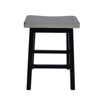 Joana Counter Height Table and Stools Set, Farmhouse Gray Black Wood -BM335195