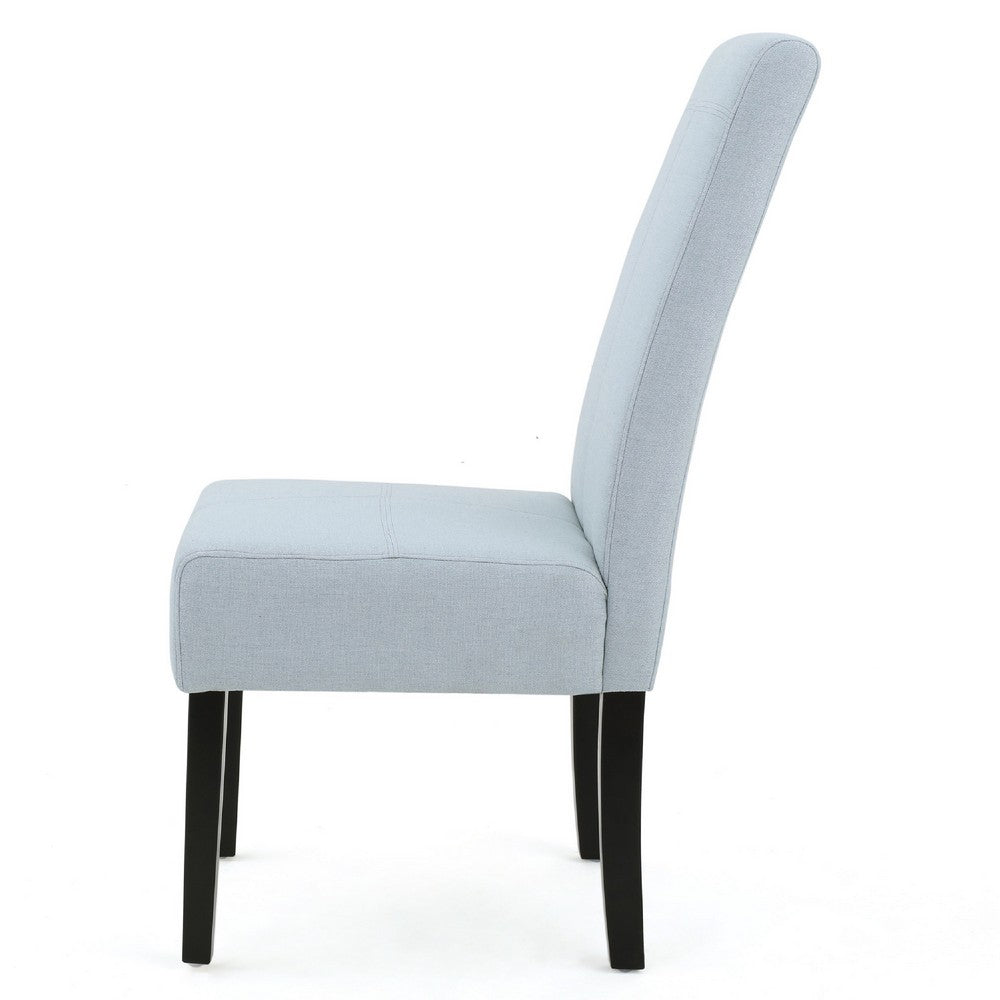 Tanya Armless Dining Chair Set of 2, Modern Light Sky Blue Fabric -BM335201