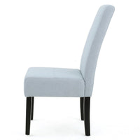 Tanya Armless Dining Chair Set of 2, Modern Light Sky Blue Fabric -BM335201