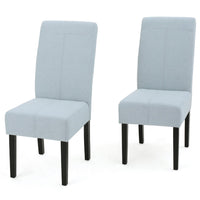 Tanya Armless Dining Chair Set of 2, Modern Light Sky Blue Fabric -BM335201
