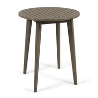 Ambre Outdoor Bistro Table, Straight Legs, Gray Acacia Wood 28 Inch -BM335205