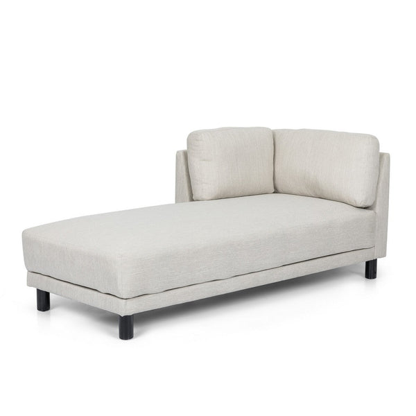 Selly Chaise Lounger with Soft Shape, Modern Light Beige Fabric -BM335217