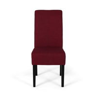 Tanya Armless Dining Chair Set of 2, Modern Style Blush Red Fabric -BM335228
