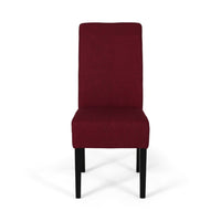 Tanya Armless Dining Chair Set of 2, Modern Style Blush Red Fabric -BM335228