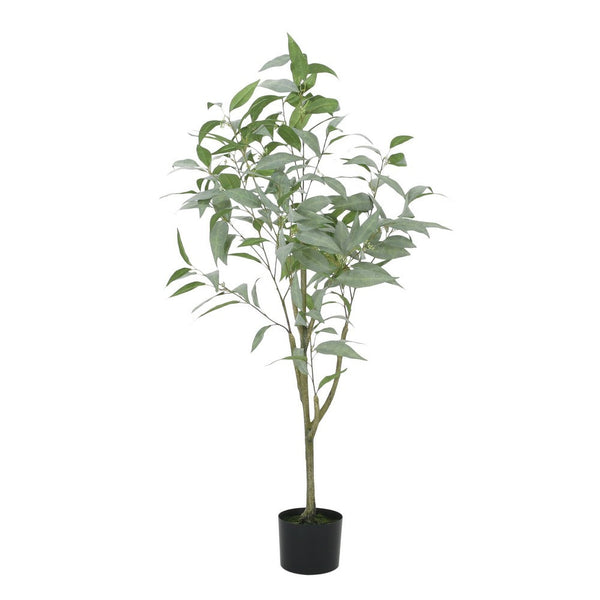 Yuri 47 Inch Artificial Eucalyptus Tree, Flower Buds, Green, White -BM335238