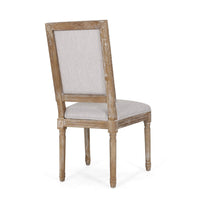 Ryma Dining Chair Set of 2, Fluted Legs, Transitional Light Gray Brown -BM335287