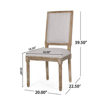 Ryma Dining Chair Set of 2, Fluted Legs, Transitional Light Gray Brown -BM335287