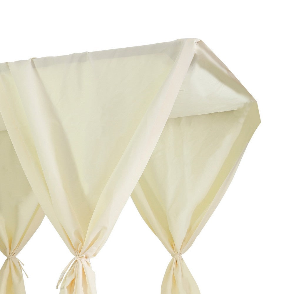 Yavi Outdoor Daybed Curtain and Cushion Set, Cream Waterproof Fabric -BM335288