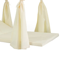 Yavi Outdoor Daybed Curtain and Cushion Set, Cream Waterproof Fabric -BM335288