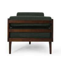 Henry Chaise Lounger with 2 Rolled Bolster Pillows, Blackish Green -BM335294