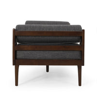 Henry Chaise Lounger, 2 Rolled Bolster Pillows, Charcoal Waffle Stitch -BM335295