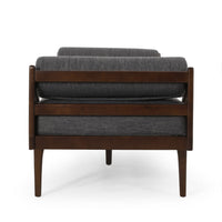 Henry Chaise Lounger, 2 Rolled Bolster Pillows, Charcoal Waffle Stitch -BM335295