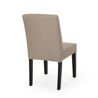 Wonka Dining Chair Set of 2, Transitional Curved Back, Taupe Fabric -BM335306