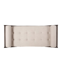 Henry Chaise Lounger with 2 Rolled Bolster Pillows Beige Waffle Stitch -BM335307