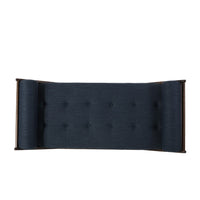 Henry Chaise Lounger with 2 Bolster Pillows, Waffle Stitch Fabric Blue -BM335312