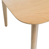 Dining Table, 59 Inch Natural Walnut Brown Rectangular, Tapered Legs -BM335331