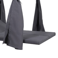 Yavi Outdoor Cushion and Curtains for Daybed, Dark Gray Fabric 79 Inch -BM335350