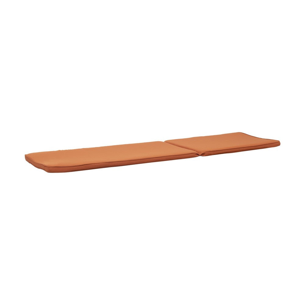 Pina Cushion for Outdoor Chaise Lounger, Waterproof Orange, 79 Inch -BM335352