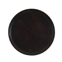 Accent End Table, Light Brown Wood, Unique Carved Base Design, 18 Inch -BM335355