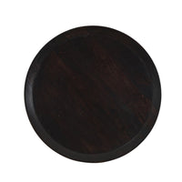 Accent End Table, Light Brown Wood, Unique Carved Base Design, 18 Inch -BM335355