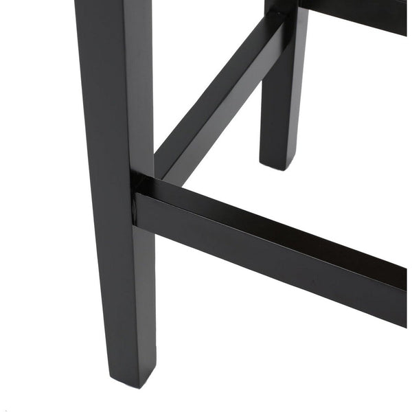 Seya Counter Stool Set of 2, Gray Waterproof Cushioned Seat, Black -BM335356
