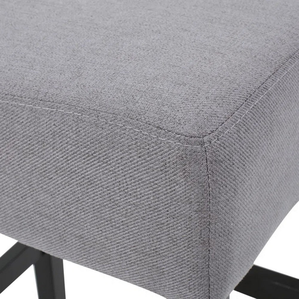 Seya Counter Stool, Gray Waterproof Cushioned Seat, Black Wood Legs -BM335357