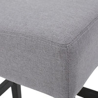 Seya Counter Stool, Gray Waterproof Cushioned Seat, Black Wood Legs -BM335357