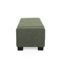 Kera Storage Ottoman Bench, Dark Green Fabric, Lift Top, 50 Inch -BM335366