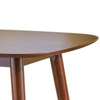 Ruw Dining Table, 36 Inch Square Walnut Brown Wood Top, Splayed Legs -BM335392
