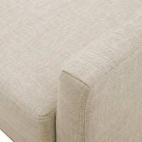 Weli Accent Chair, Beige Fabric Padded Seat, Light Brown Legs -BM335400
