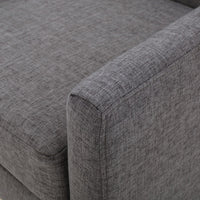 Weli Accent Sofa Chair, Gray Fabric Padded Seat, Light Brown Legs -BM335401