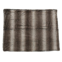 Tini 50x60 Throw Blanket, Rich Brown Faux Fur, One Sided Design -BM335421