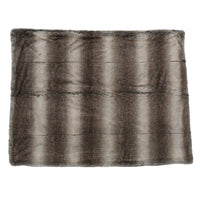 Tini 50x60 Throw Blanket, Rich Brown Faux Fur, One Sided Design -BM335421