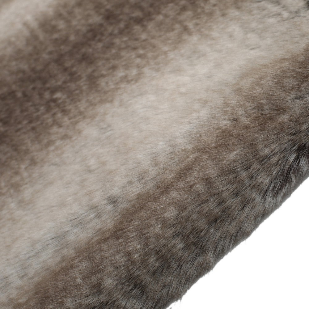 Tini 50x60 Throw Blanket, Rich Brown Faux Fur, One Sided Design -BM335421