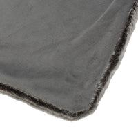 Tini 50x60 Throw Blanket, Rich Brown Faux Fur, One Sided Design -BM335421