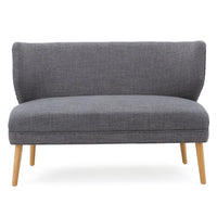 Vens Oversize Chair, Slender Wood Legs, Curved Back Gray, 52 Inch -BM335422