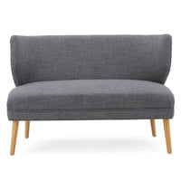Vens Oversize Chair, Slender Wood Legs, Curved Back Gray, 52 Inch -BM335422