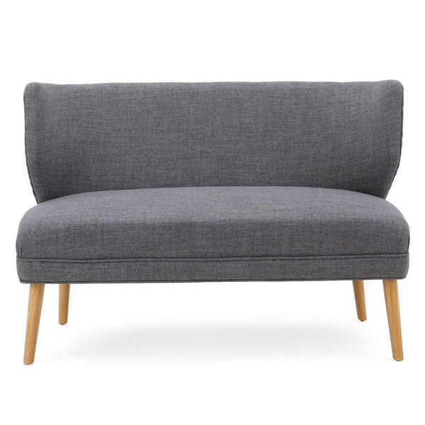 Vens Oversize Chair, Slender Wood Legs, Curved Back Gray, 52 Inch -BM335422