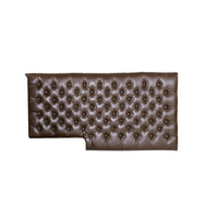 Ami Chaise Lounger, Tufted Dark Brown Faux Leather, Wood, 70 Inch -BM335426