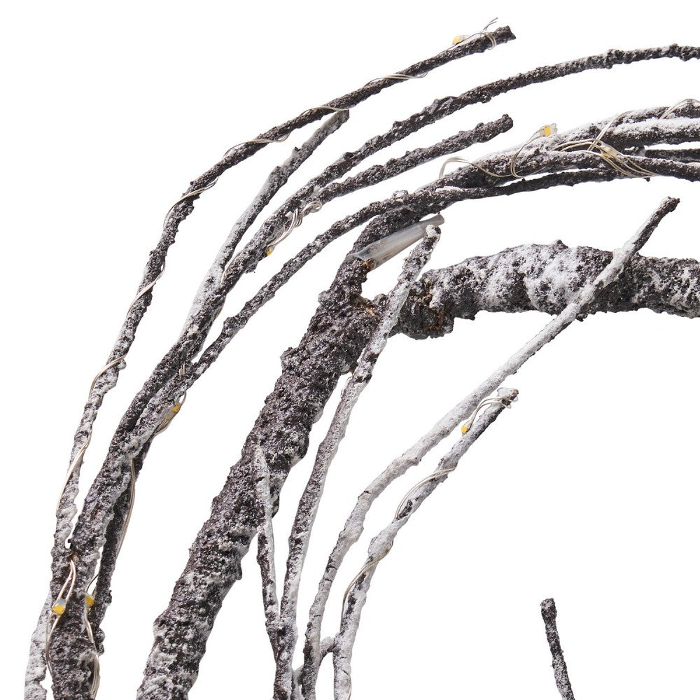 Decorative 18 ft Garland with LED Lights, Natural Brown, 216 Inch -BM335457