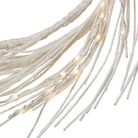 Eko Decorative Wreath, LED Lights, Natural Beige Iron, 24 Inch -BM335458