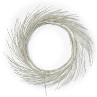 Eko Decorative Wreath, LED Lights, Natural Beige Iron, 24 Inch -BM335458